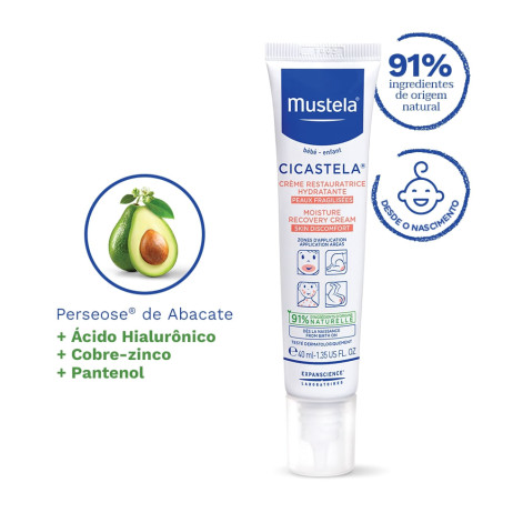 Creme Reparador Hidratante Mustela Bebê Cicastela Pele Sensibilizada com 40ml Creme Reparador Hidratante Mustela Bebê Cicastela Pele Sensibilizada com 40ml