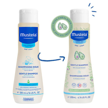 Shampoo Suave Infantil Mustela com Abacate Orgânico 200ml