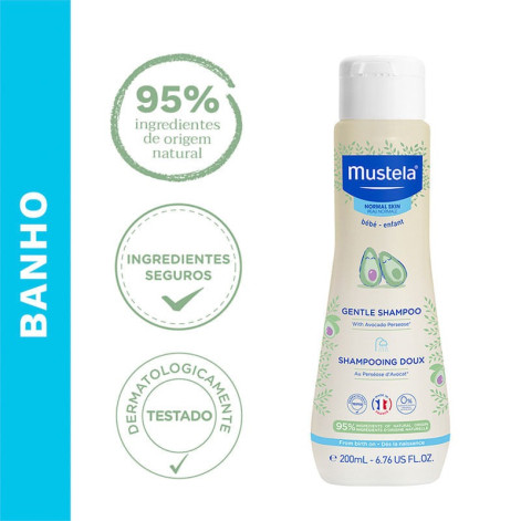 Shampoo Suave Infantil Mustela com Abacate Orgânico 200ml Shampoo Suave Infantil Mustela com Abacate Orgânico 200ml
