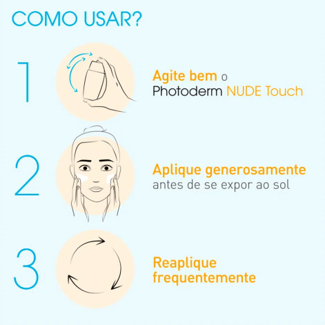 Protetor Solar com Cor Bioderma Photoderm Nude Touch FPS 50 40ml - 01 Claro Protetor Solar com Cor Bioderma Photoderm Nude Touch FPS 50 40ml - 01 Claro