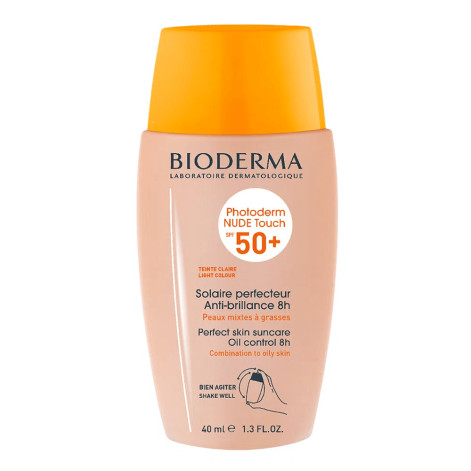 Protetor Solar com Cor Bioderma Photoderm Nude Touch FPS 50 40ml - 01 Claro Protetor Solar com Cor Bioderma Photoderm Nude Touch FPS 50 40ml - 01 Claro