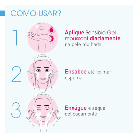 Gel de Limpeza Micelar Calmante e Hidratante Bioderma Sensibio Gel Moussant 200ml Gel de Limpeza Micelar Calmante e Hidratante Bioderma Sensibio Gel Moussant 200ml
