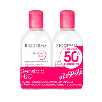 Kit Água Micelar Dermatólogica Bioderma Sensibio H2O 2 Unidades 250ml Kit Água Micelar Dermatólogica Bioderma Sensibio H2O 2 Unidades 250ml