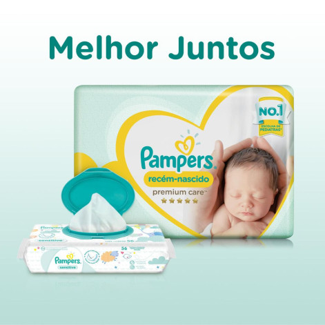 Fralda Pampers Premium Care RN 20 unidades