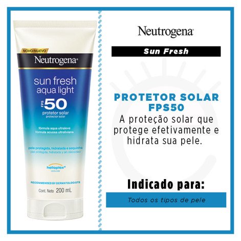 Protetor Solar Neutrogena Sun Fresh Aqua Light FPS50