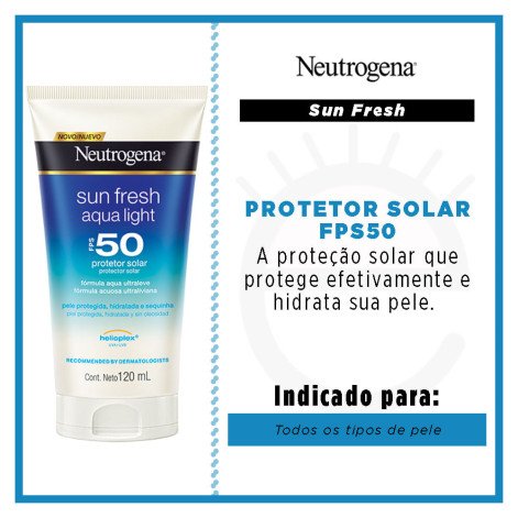 Protetor Solar Neutrogena Sun Fresh Aqua Light FPS50
