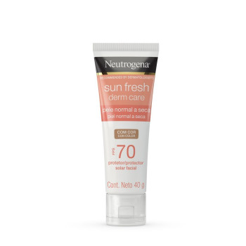 Protetor Solar Facial Neutrogena Sun Fresh Dry Skin com Cor FPS70 40g