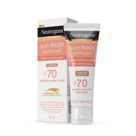 Protetor Solar Facial Neutrogena Sun Fresh Dry Skin com Cor FPS70 40g Protetor Solar Facial Neutrogena Sun Fresh Dry Skin com Cor FPS70 40g