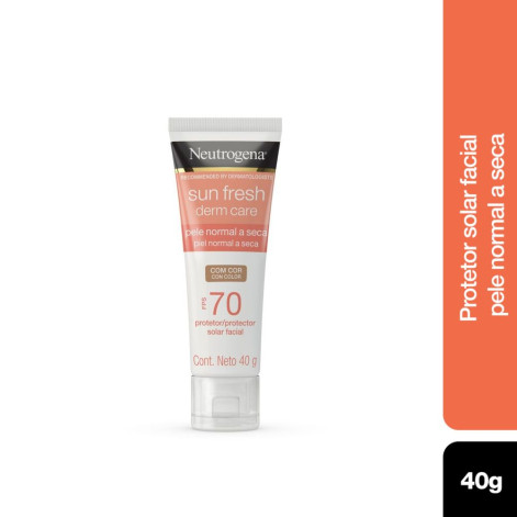 Protetor Solar Facial Neutrogena Sun Fresh Dry Skin com Cor FPS70 40g Protetor Solar Facial Neutrogena Sun Fresh Dry Skin com Cor FPS70 40g