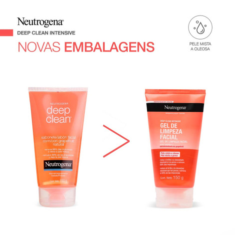 Sabonete Facial Neutrogena Deep Clean Gel Grapefruit 150g Sabonete Facial Neutrogena Deep Clean Gel Grapefruit 150g