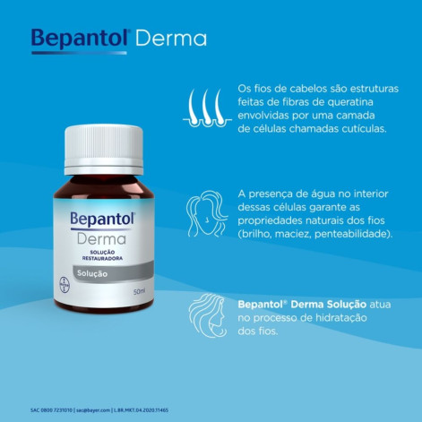 Solução Restaudora Bepantol Derma para Cabelos 50ml