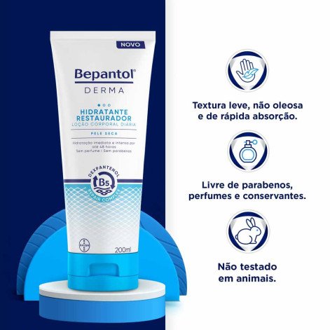 Bepantol Derma Hidratante Restaurador - Loção Corporal Diária Pele Seca