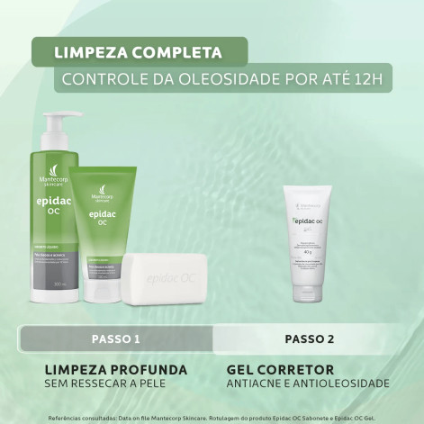 Sabonete Líquido Facial Mantecorp Epidac OC Pele Oleosa e Acneica 300ml