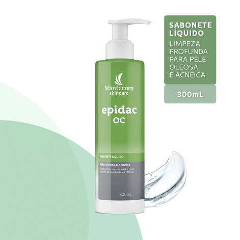 Sabonete Líquido Facial Mantecorp Epidac OC Pele Oleosa e Acneica 300ml