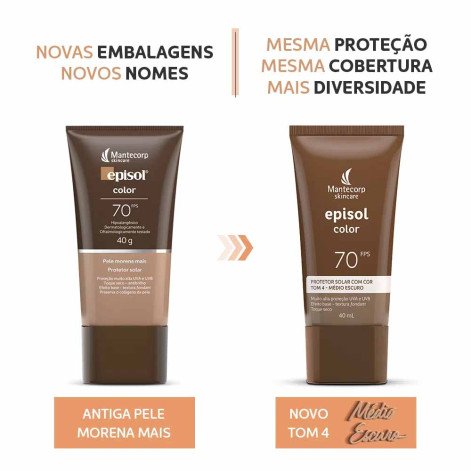 EPISOL COLOR FPS 70 TOM 4 MEDIO ESCURO 40ML