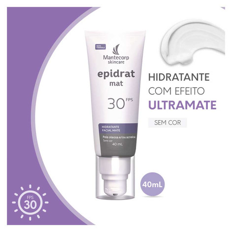 Protetor Solar Facial Mantecorp Skincare Epidrat MAT Sem Cor Protetor Solar Facial Mantecorp Skincare Epidrat MAT Sem Cor