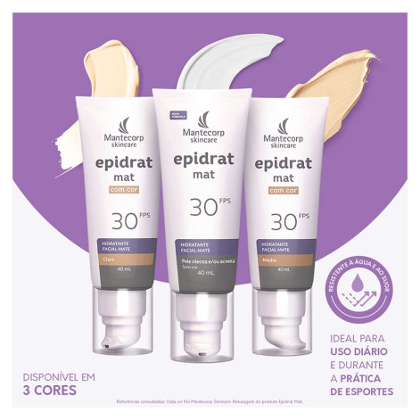 Protetor Solar Facial Mantecorp Skincare Epidrat MAT Sem Cor Protetor Solar Facial Mantecorp Skincare Epidrat MAT Sem Cor