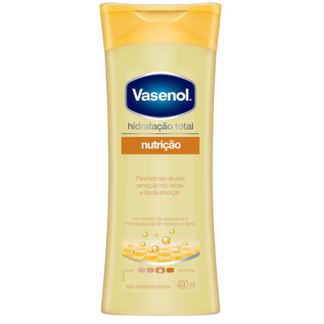 Loção Desodorante Hidratante Corporal Vasenol Nutrição 400ml