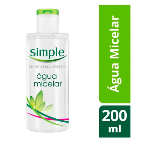 Água Micelar Simple Solução de Limpeza Facial 200ml