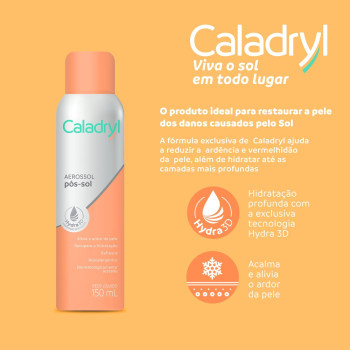 Pós Sol Caladryl Aerosol 150ml — Alívio do Ardor e Hidratação Pós Sol Caladryl Aerosol 150ml — Alívio do Ardor e Hidratação