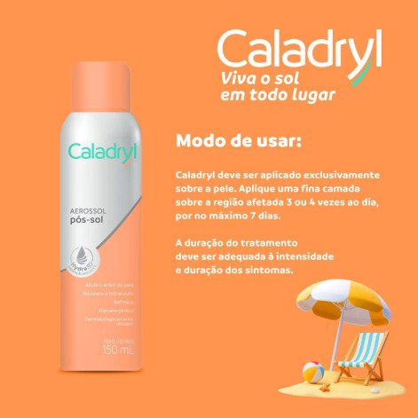 Pós Sol Caladryl Aerosol 150ml — Alívio do Ardor e Hidratação Pós Sol Caladryl Aerosol 150ml — Alívio do Ardor e Hidratação