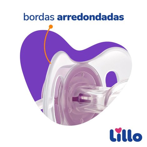 Chupeta Lillo Funny Silicone Ortodontico Rosa N.2 Ref 649730