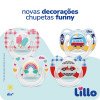 Chupeta Lillo Funny Silicone Ortodontico Rosa N.2 Ref 649730