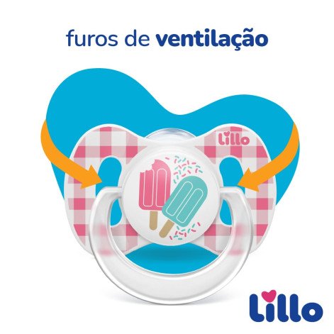 Chupeta Lillo Funny Silicone Ortodontico Rosa N.2 Ref 649730