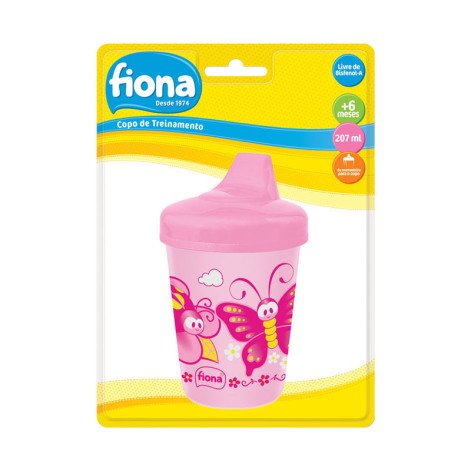 Copo de Treinamento Fiona Rosa 207ml
