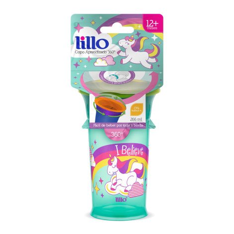 Copo de Transição Lillo 360º Sem BPA Unicórnio 266ml 1 Unidades Copo de Transição Lillo 360º Sem BPA Unicórnio 266ml 1 Unidades