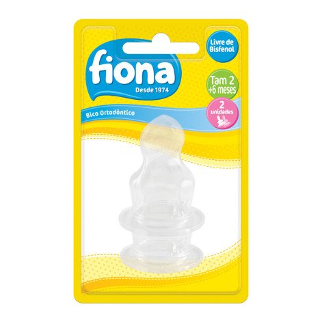 Bico para Mamadeira Fiona Ortodôntico Silicone Tamanho 2 1 Unidades Bico para Mamadeira Fiona Ortodôntico Silicone Tamanho 2 1 Unidades