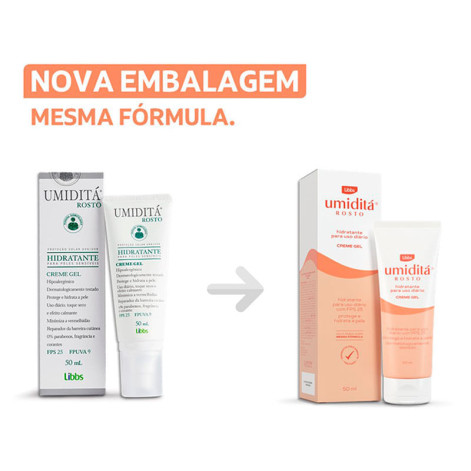 Hidratante Facial Umiditá Rosto Creme Gel FPS25 50ml Hidratante Facial Umiditá Rosto Creme Gel FPS25 50ml