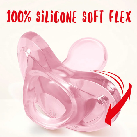 Chupeta NUK Genius Ortodôntica de 0 a 6 meses Soft Silicone Rosa Tamanho 1 1 Unidade