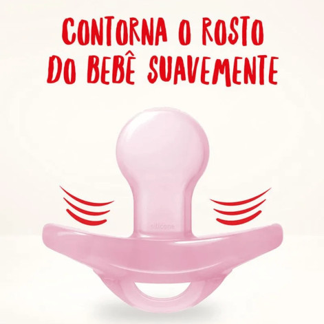Chupeta NUK Genius Ortodôntica de 0 a 6 meses Soft Silicone Rosa Tamanho 1 1 Unidade