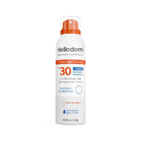 Protetor Solar Helioderm 2 Em 1 Fps30 200ml Spray