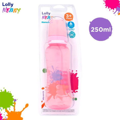 Mamadeira Lolly Baby Oceano Rosa 250ml