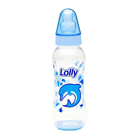Mamadeira Lolly Oceano 250ml Silicone Orto Azul