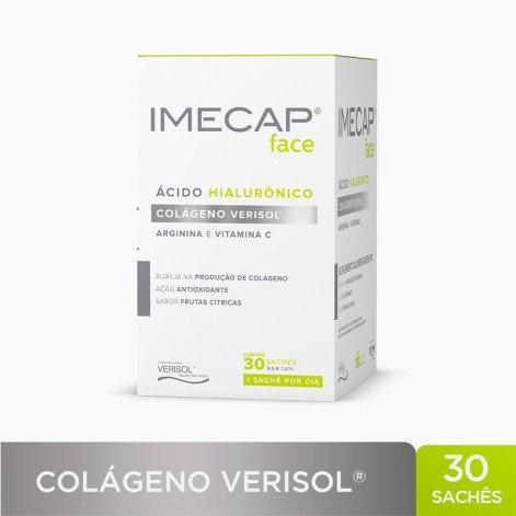Suplemento Alimentar Imecap Face Ácido Hialurônico e Colágeno Verisol Sabor Frutas Cítricas 30 Sachês Suplemento Alimentar Imecap Face Ácido Hialurônico e Colágeno Verisol Sabor Frutas Cítricas 30 Sachês