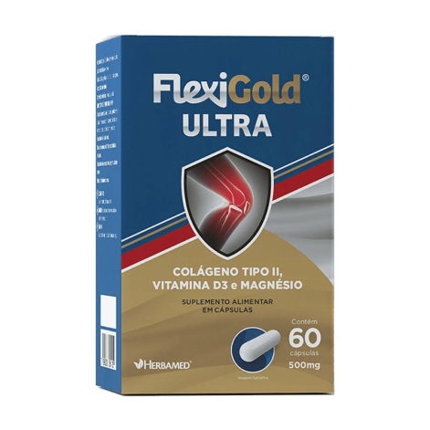 Flexigold Ultra Colágeno Tipo II - C/60 Cápsulas - Herbamed