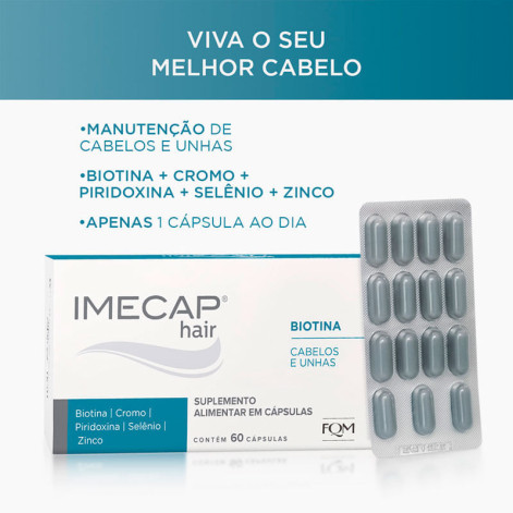 Suplemento Alimentar Imecap Hair Cabelos e Unhas 60 Cápsulas Suplemento Alimentar Imecap Hair Cabelos e Unhas 60 Cápsulas
