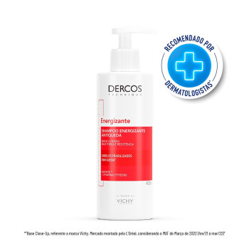 Shampoo Dercos Antiqueda Energizante branco fosco 400ml Vichy Shampoo Dercos Antiqueda Energizante branco fosco 400ml Vichy
