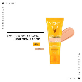 Protetor Solar FPS60 Clara IDEAL SOLIEL Clarify 40g