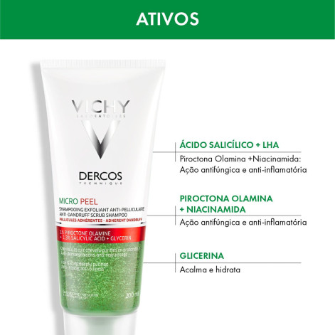 Shampoo Micropeel Vichy Dercos Anticaspa 150Ml