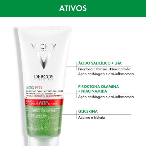 Shampoo Micropeel Vichy Dercos Anticaspa 150Ml