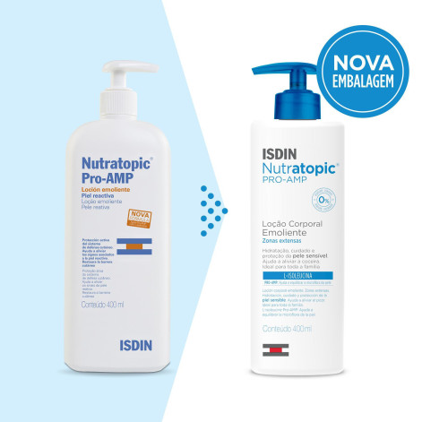 Loção Corporal Emoliente Isdin Nutratopic Pro-Amp 400ml Loção Corporal Emoliente Isdin Nutratopic Pro-Amp 400ml
