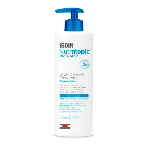 Loção Corporal Emoliente Isdin Nutratopic Pro-Amp 400ml Loção Corporal Emoliente Isdin Nutratopic Pro-Amp 400ml
