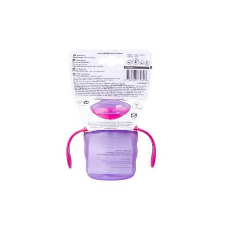 Copo de Transição Avent 6m+ Rosa Bico de Silicone 200ml