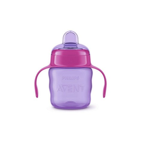 Copo de Transição Avent 6m+ Rosa Bico de Silicone 200ml