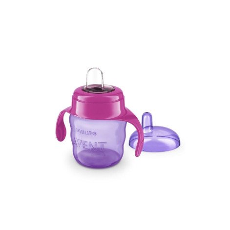 Copo de Transição Avent 6m+ Rosa Bico de Silicone 200ml