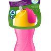 Copo com Canudo de silicone Dinossauro Avent Rosa